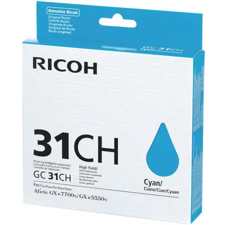 Ricoh GC31CH - Tusz cyan XL do Ricoh GXe5550n, GXe7700s